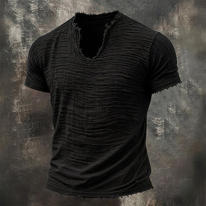 Renzo - Vintage V-Ausschnitt T-Shirt