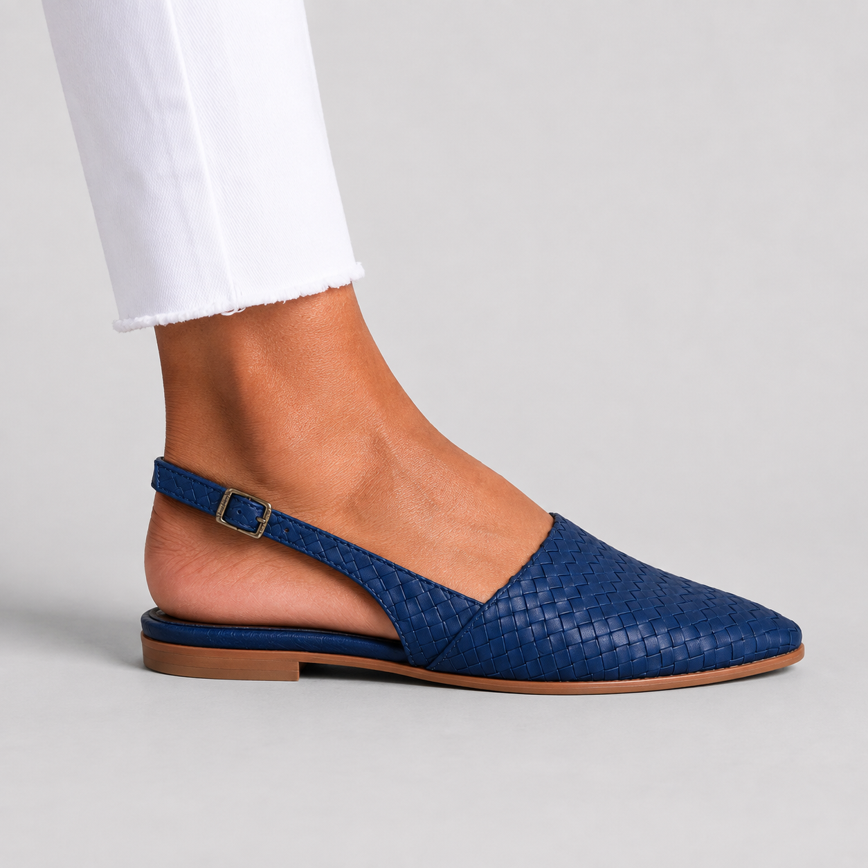 Simone - Geflochtene Slingback-Mokassins