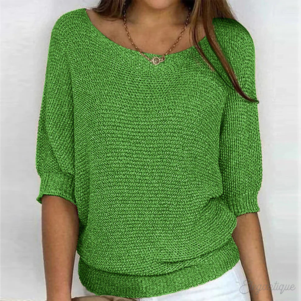 Liviana - Leichter Zopfstrick Pullover