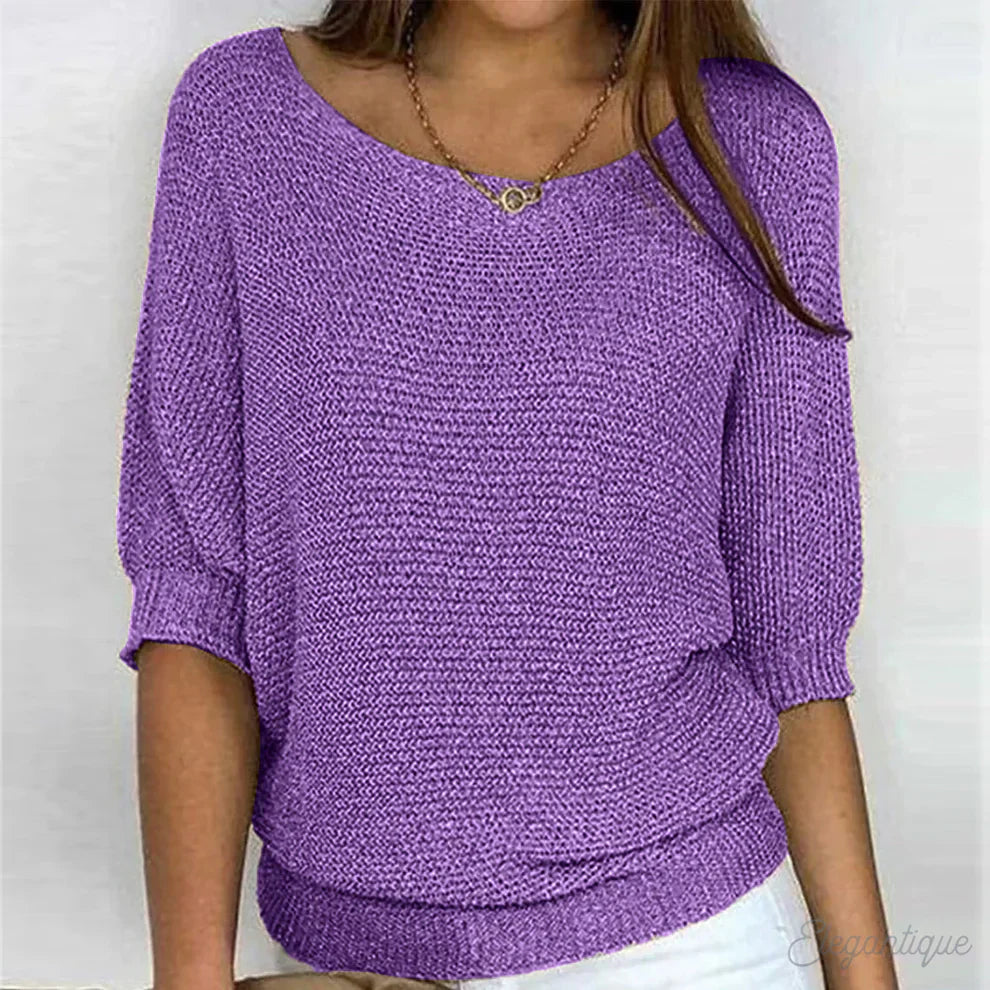 Liviana - Leichter Zopfstrick Pullover