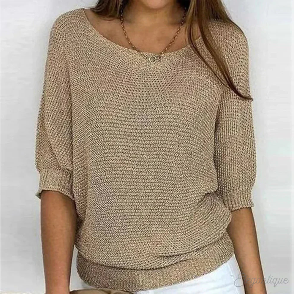 Liviana - Leichter Zopfstrick Pullover