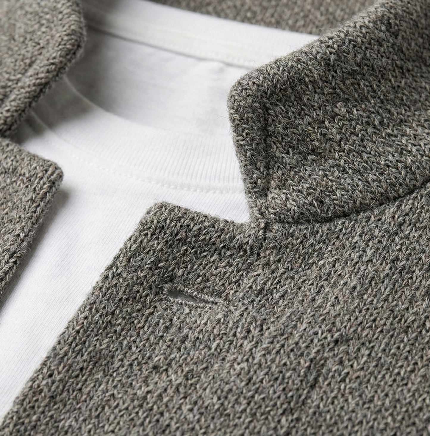 Otto - Strukturierter Strickblazer mit Stehkragen